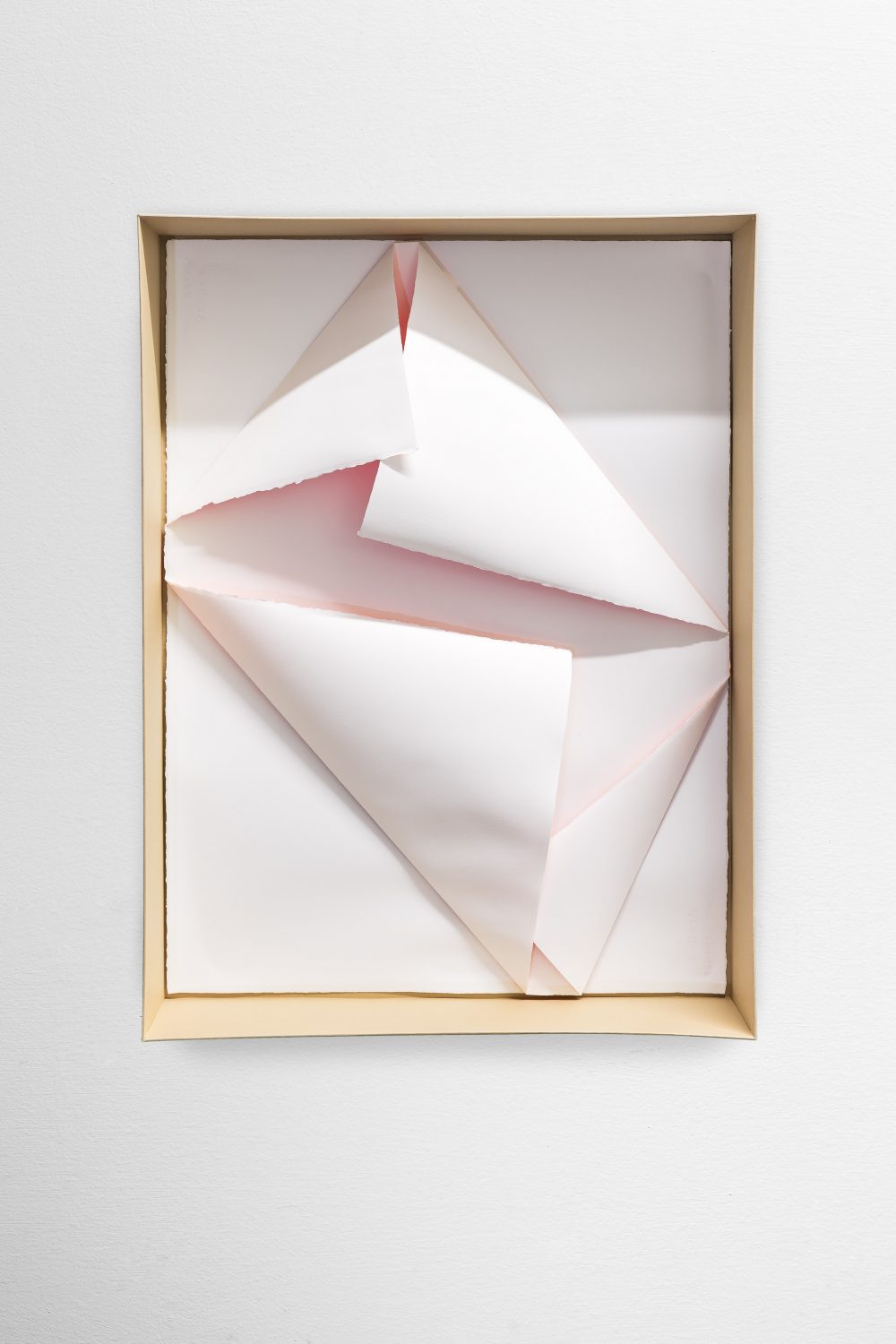 Piega, 2014 signed Acrylic on Arches paper and cardboard box 57.5 x 76.5 cm 22 5/8 x 30 1/8 in