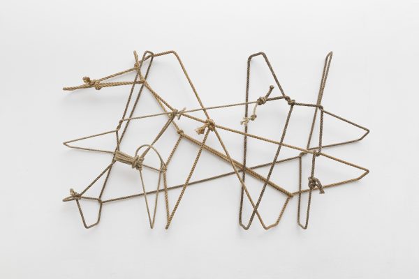 If you say something see something (Nu couché (sur le côté gauche)), 2021 Rope and resin 94 x 160 x 23 cm 37 1/8 x 63 x 9 1/8 in