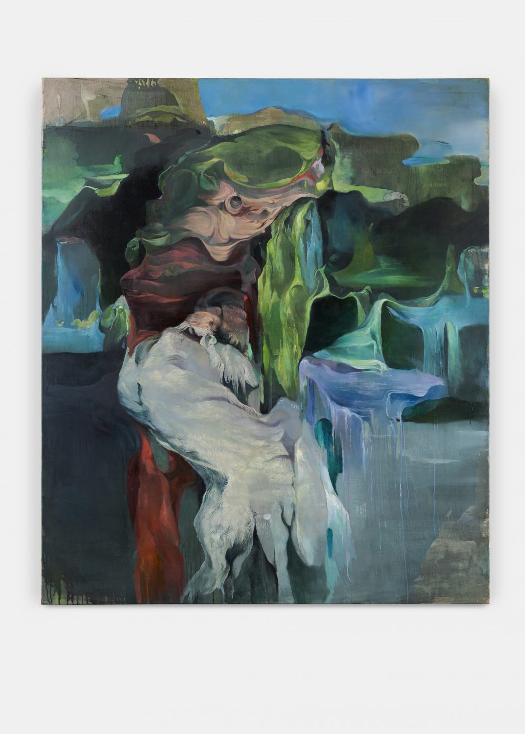 Daria Dmytrenko, Le cascate, le grotte, il giorno e la notte, Oil on linen, 200 x 170, 2022, NOVO, Eduardo Secci Gallery, Florence, Photo by Stefano Maniero, Courtesy The Artist and Eduardo Secci
