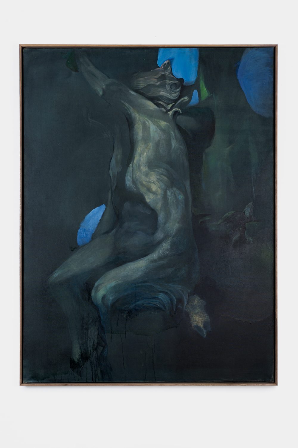 Daria Dmytrenko, Raccoglitore di more, Oil on linen, 160 x 120 cm, 2022, NOVO, Eduardo Secci Gallery, Florence, Photo by Stefano Maniero, Courtesy The Artist and Eduardo Secci