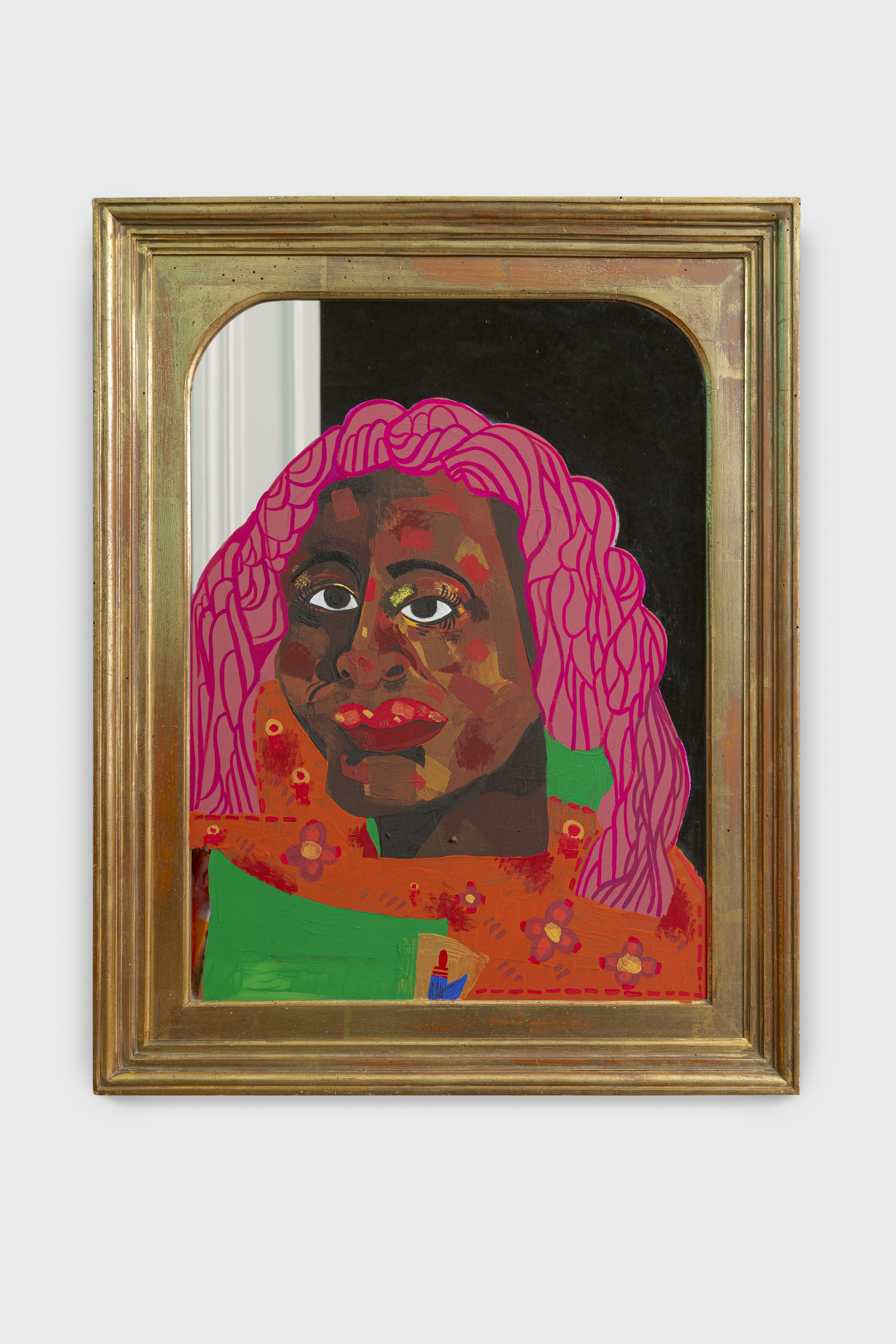 Anna Murray Douglass #1, 2022 acrylic and gouache on mirror 58 x 74 x 4 cm 22 7/8 x 29 1/8 x 1 5/8 in