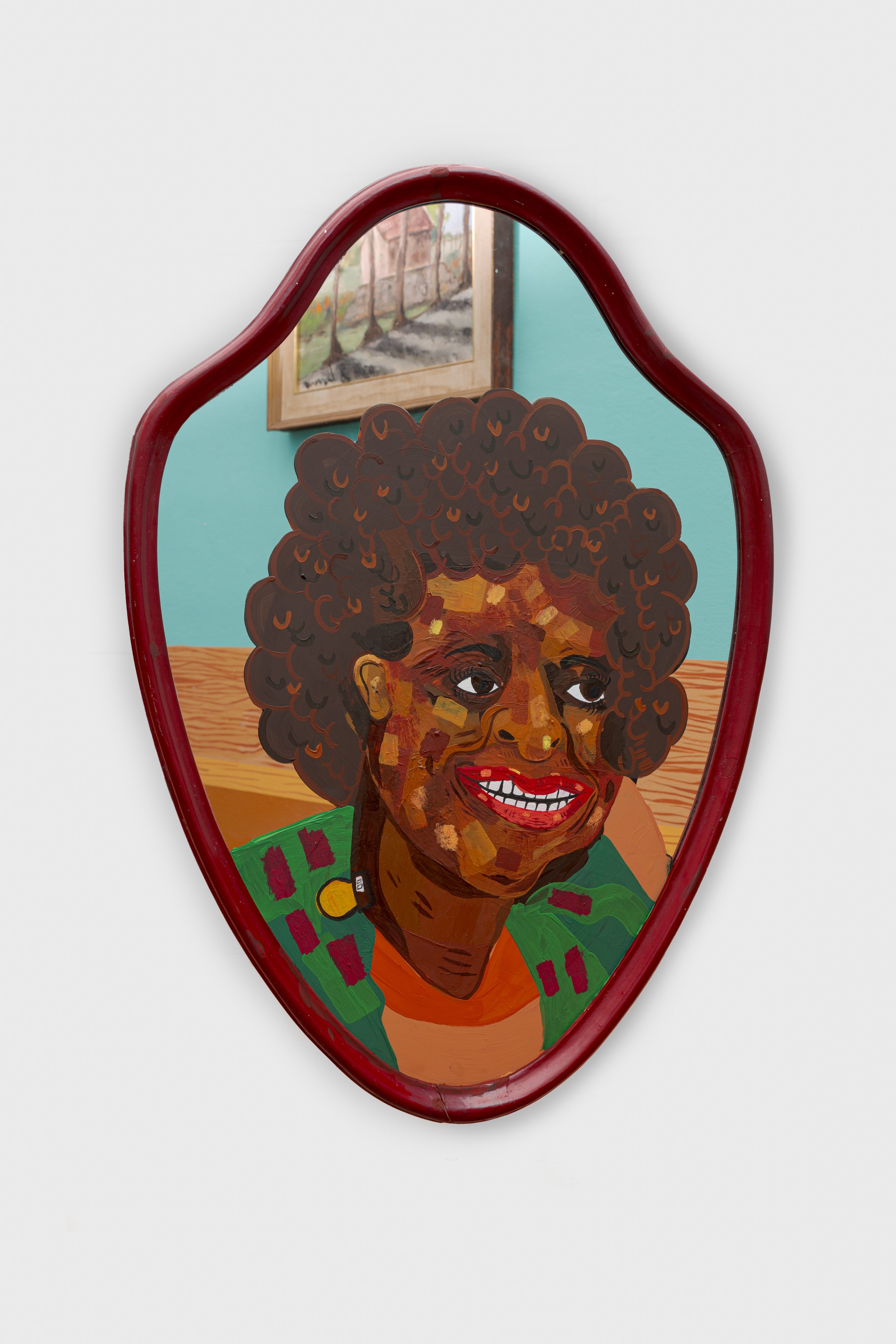 Charlotte Louise Bridges Forten Grimkè #1, 2022 acrylic and gouache on mirror 57 x 80 x 3 cm 22 1/2 x 31 1/2 x 1 1/8 in