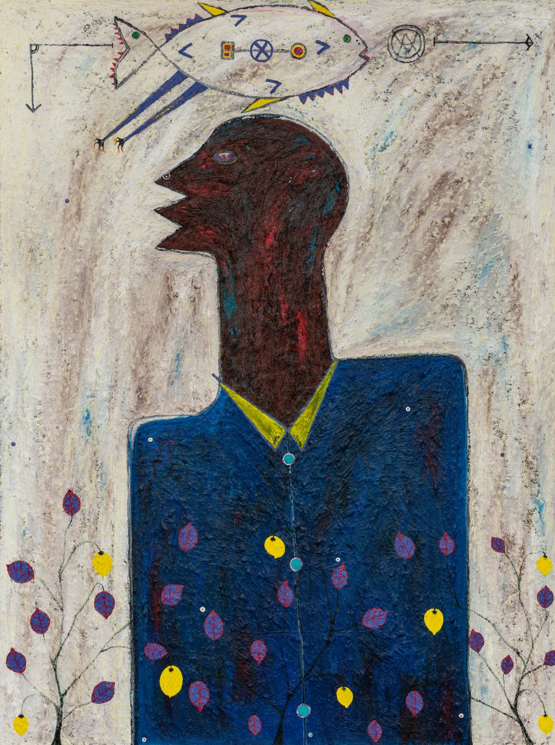 Chief, 2018 Mixed media on canvas 91 x 120 cm 35 7/8 x 47 1/4 in