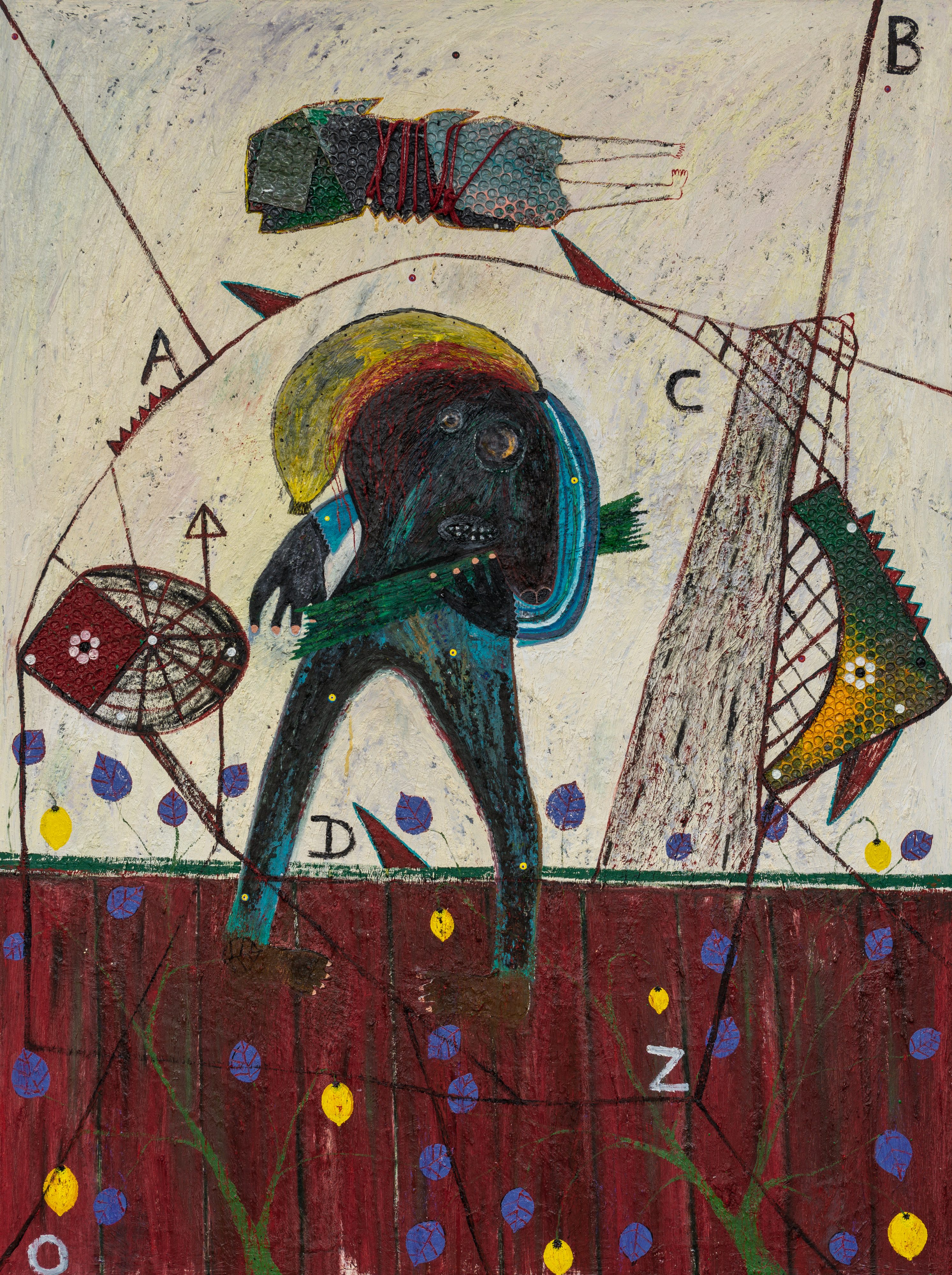 Uncle James, 2016 Mixed media on canvas 91 x 120 cm 35 7/8 x 47 1/4 in