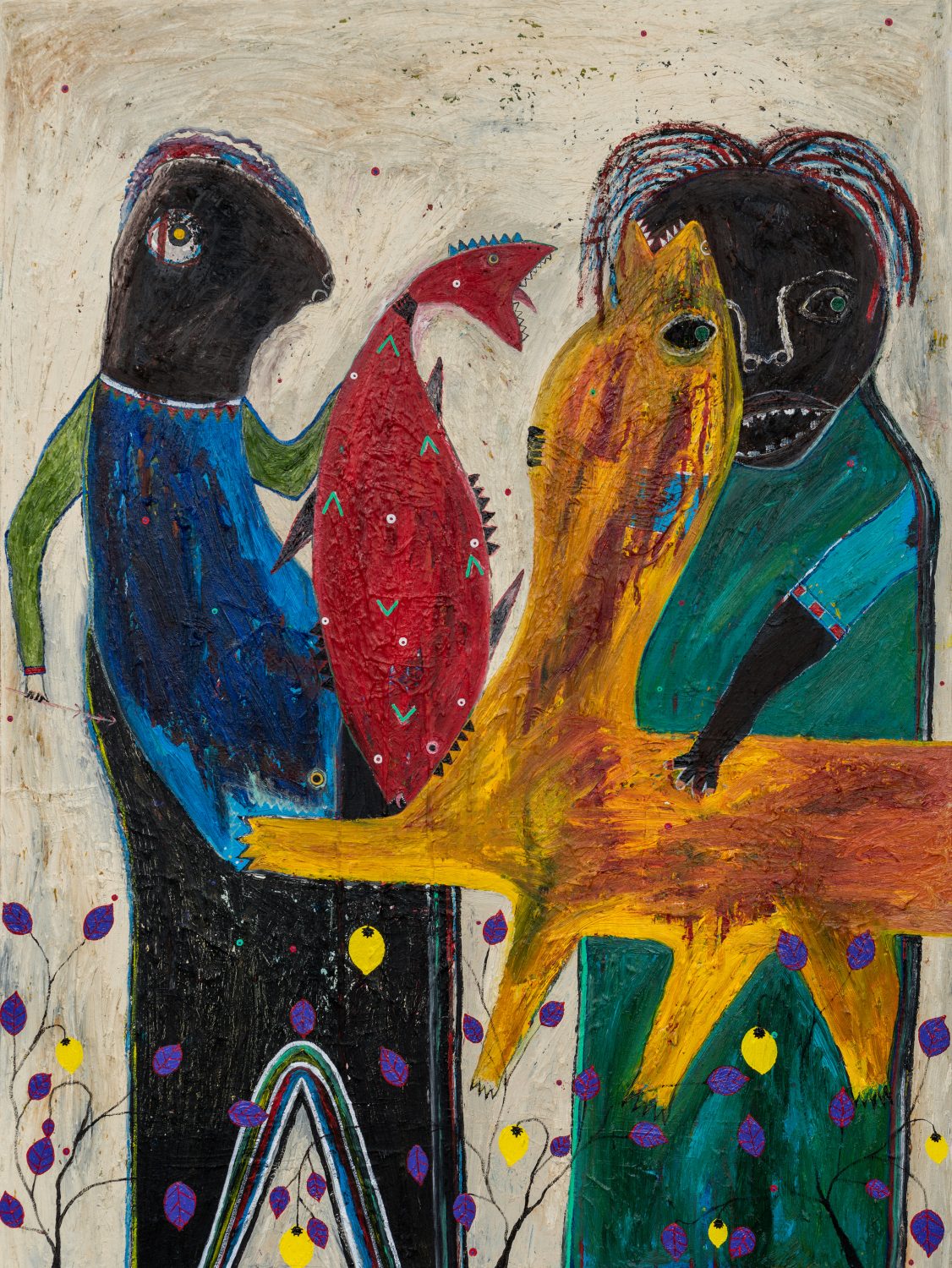 Cleansing Rituals, The Morning After Ngarbuh, 2020 mixed media on canvas 91 x 120 cm 35 7/8 x 47 1/4 in