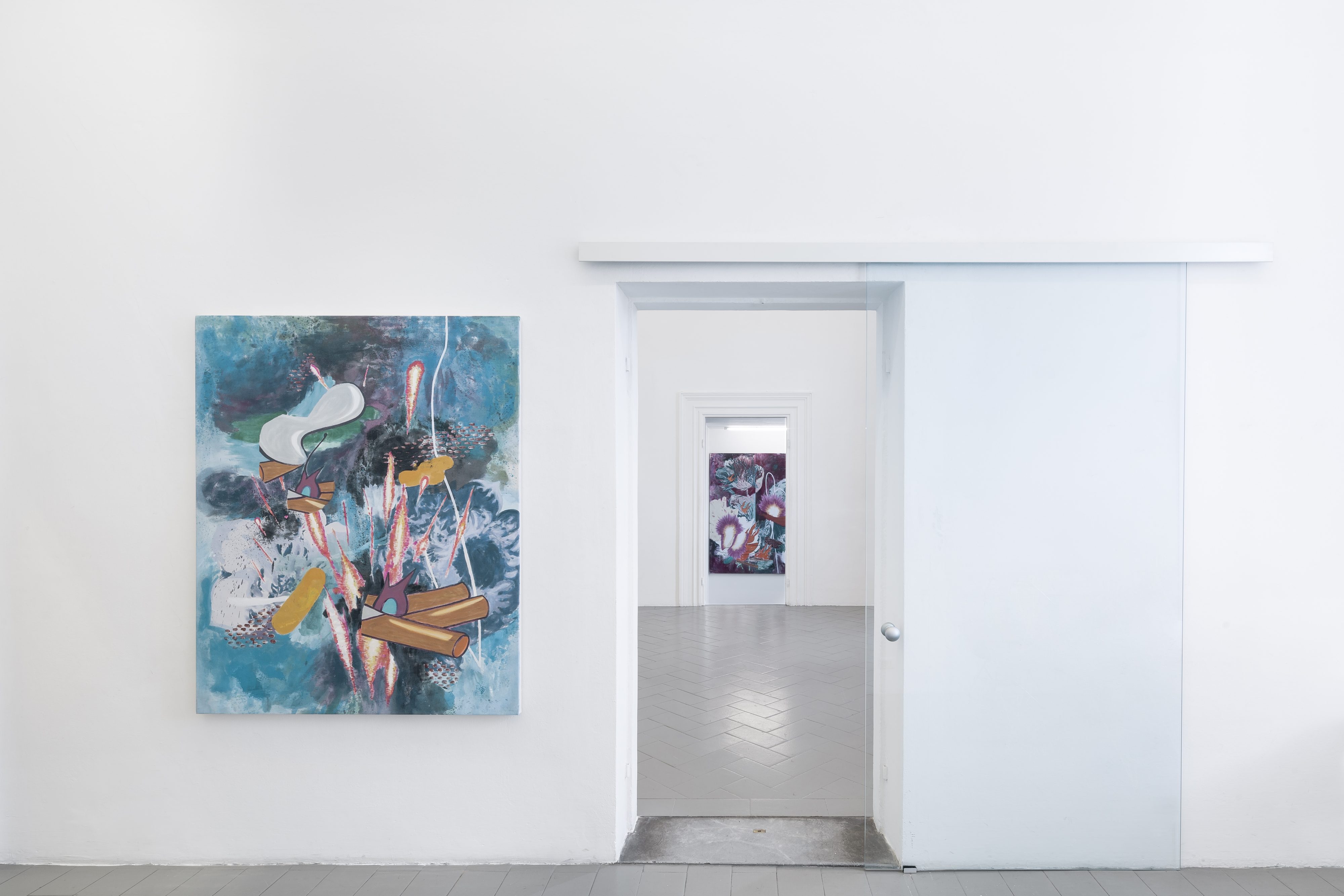 Installation View, Chris Hood, Sparks, 2021, Eduardo Secci, Florence,